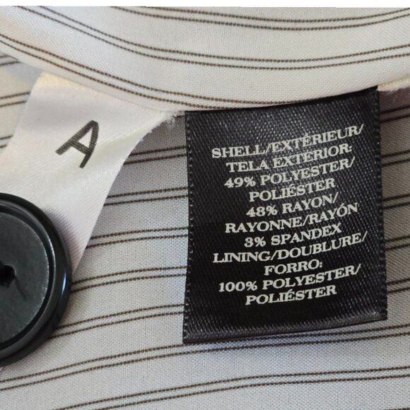 Ann Taylor Size 6 Blazer Dark Gray Lined Detailed Stitching - Picture 6 of 7